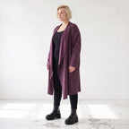 French Terry Cardigan mit Stehkragen in gerader Passform aus Baumwolle Elasthan