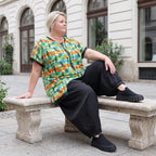 Vokuhilaweste aus softem Stretchjersey mit Netzdetail und lockerem Schnitt modern chic