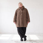 Kuschelige Teddyjacke in Ballonform mit Kapuze Taschen und Knopfverschluss warm weich