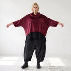 Kuscheliges Plüschshirt mit Rollkragen in kastiger Form weich warm und winterlich chic