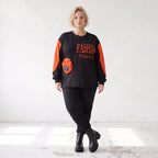 Unifarbenes Langarmshirt aus Jersey mit Reißverschlusstasche und gerader Passform