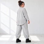 Graue Ballonjeans aus Stretchdenim in lockerer Form für bequemen lässigen Alltagslook