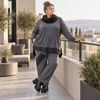 Jerseyhose mit elastischem Bund aus weichem Stretchstoff im geraden Komfortschnitt