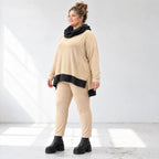 Karottenleggings aus Viskosejersey mit Elasthan schmal geschnitten mit elastischem Bund