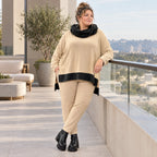 Karottenleggings aus Viskosejersey mit Elasthan schmal geschnitten mit elastischem Bund