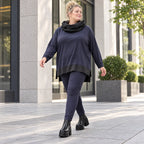 Winter Karottenleggings aus warmem Viskosejersey mit Stretch und bequemem Dehnbund