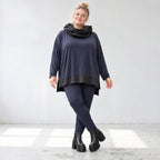 Winter Karottenleggings aus warmem Viskosejersey mit Stretch und bequemem Dehnbund