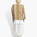  A-Form Bigshirt von AKH Fashion aus Materialmix, 1078.07552, Cognac, Streifen, Schick