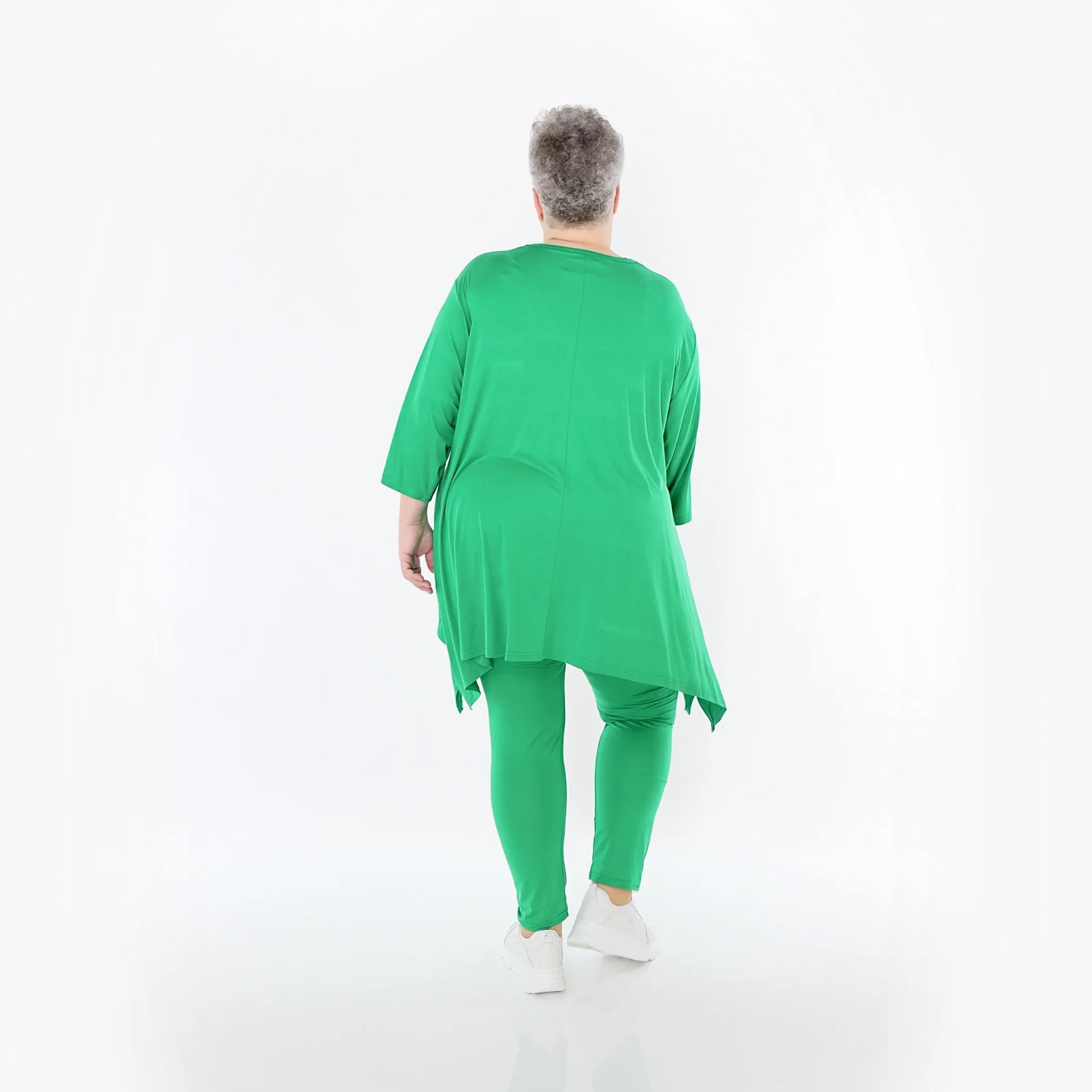  A-Form Bigshirt von AKH Fashion aus Viskose, 1233.01019, Grün, Ausgefallen, Zeitlos, Schick