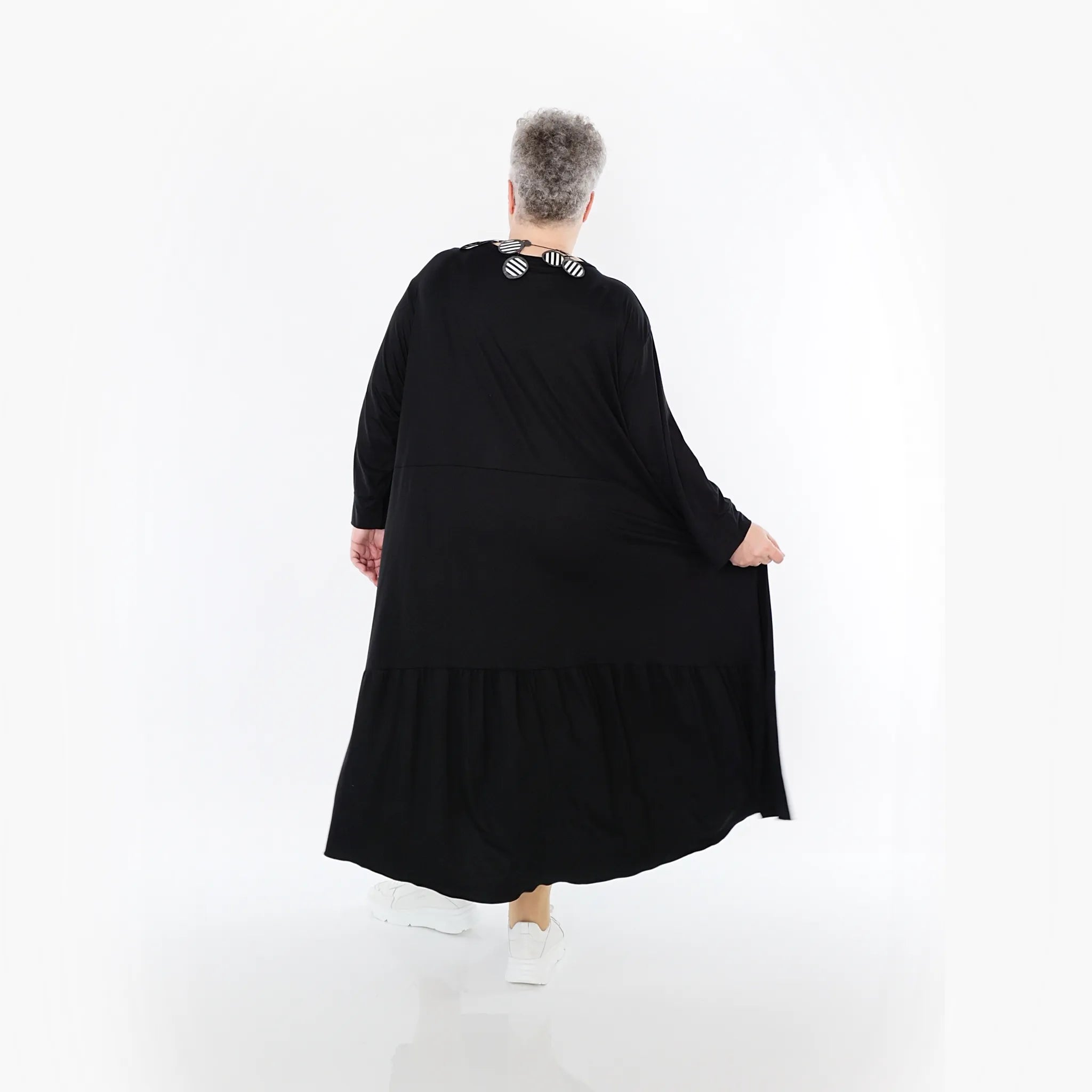  Ballonkleid von AKH Fashion aus Viskose, 1233.06712, Schwarz, Ausgefallen, Zeitlos, Schick