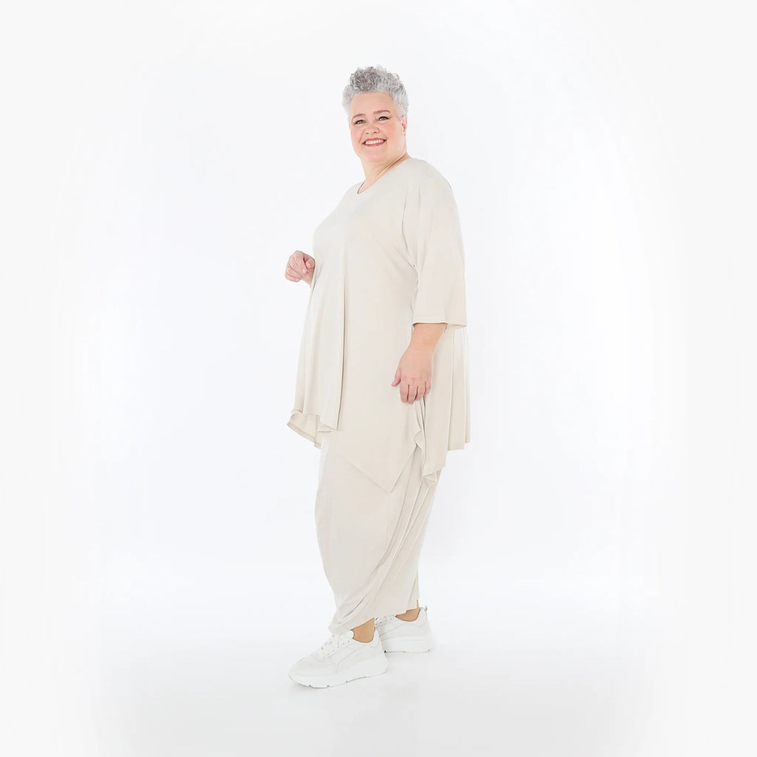  Ballonhose von AKH Fashion aus Viskose, 1233.08069, Beige, Ausgefallen, Zeitlos, Schick