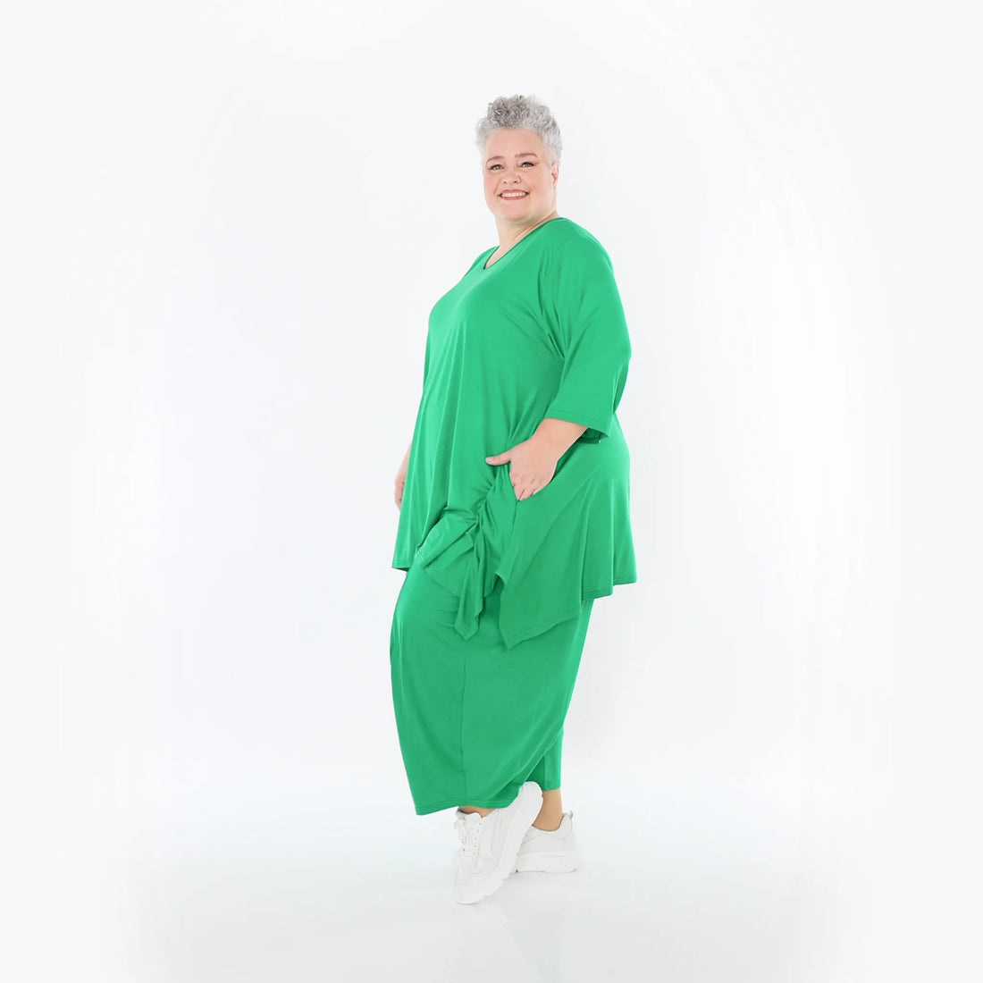  Ballonhose von AKH Fashion aus Viskose, 1233.08069, Grün, Ausgefallen, Zeitlos, Schick
