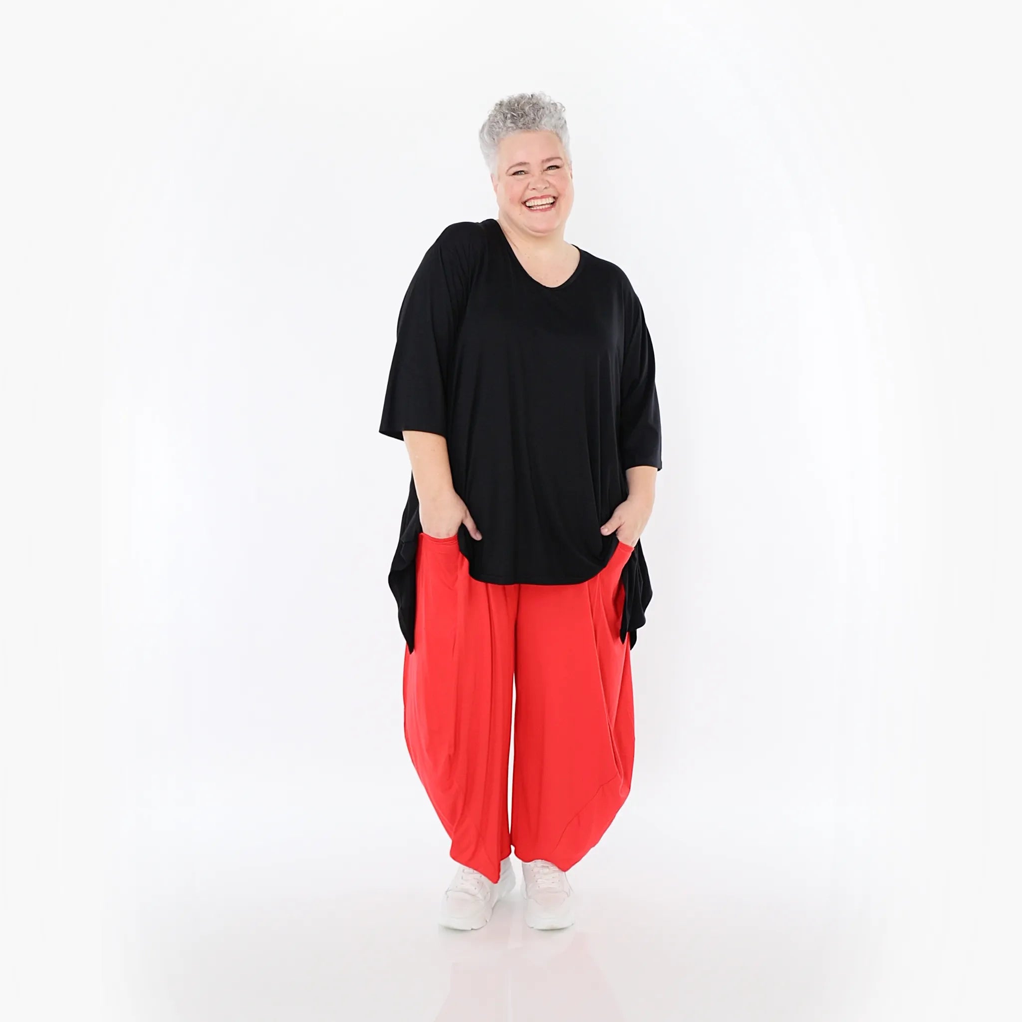  Ballonhose von AKH Fashion aus Viskose, 1233.08069, Rot, Ausgefallen, Zeitlos, Schick