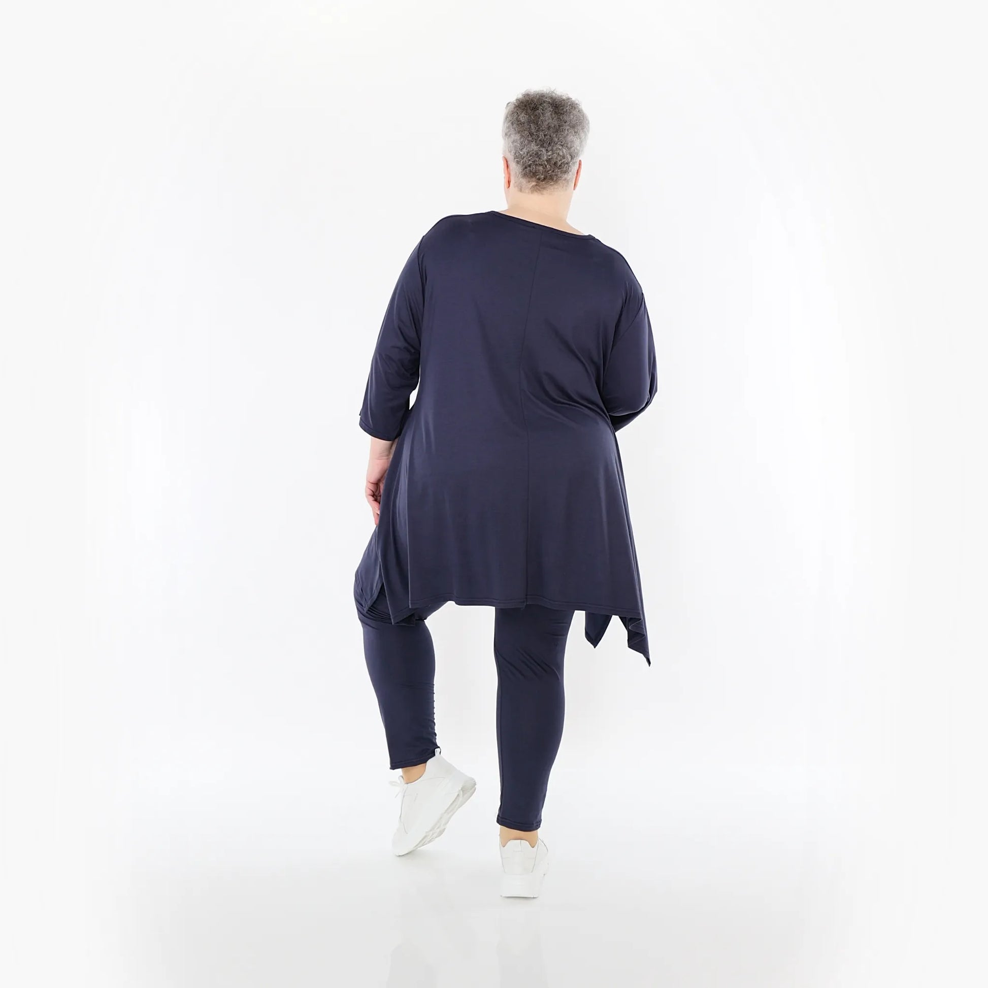  AKH Fashion Leggings in gerader Form, aus Viskose, 1233.0P100, Marine, Ausgefallen, Schick