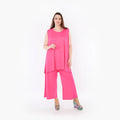  AKH Fashion Hose in gerader Form, aus Viskose, 1233.00225, Fuchsia, Ausgefallen, Zeitlos