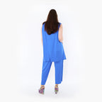  AKH Fashion Hose in gerader Form, aus Viskose, 1233.00225, Royalblau, Ausgefallen, Zeitlos