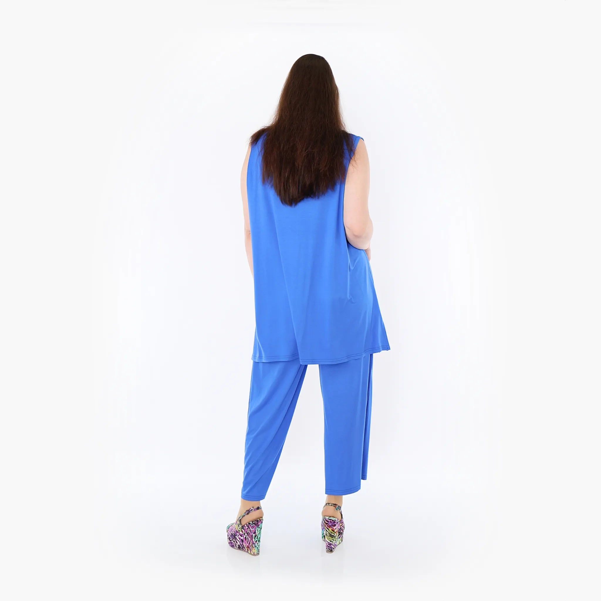  AKH Fashion Hose in gerader Form, aus Viskose, 1233.00225, Royalblau, Ausgefallen, Zeitlos
