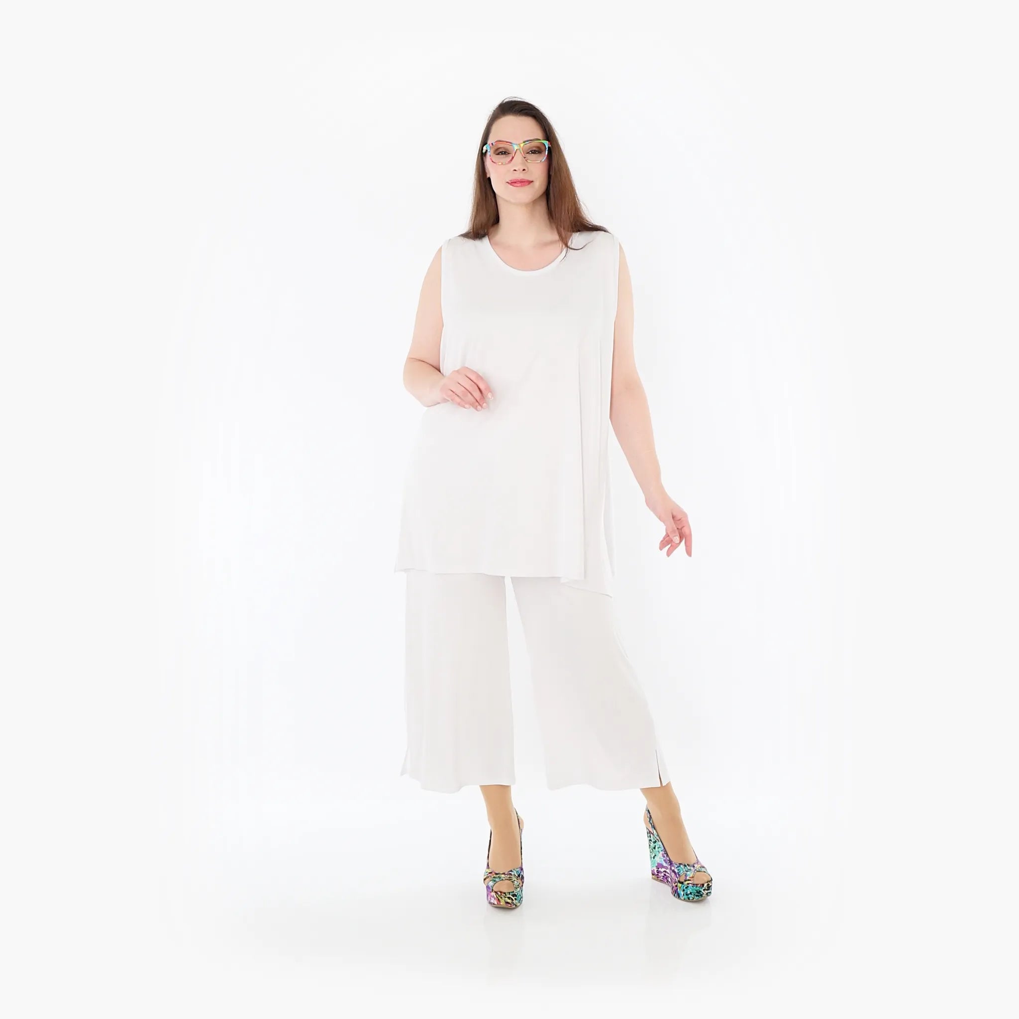 AKH Fashion Top in gerader Form, aus Viskose, 1233.06675, Weiß, Ausgefallen, Zeitlos