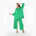  AKH Fashion Bigshirt in gerader Form, aus Viskose, 1233.07054, Grün, Ausgefallen, Zeitlos