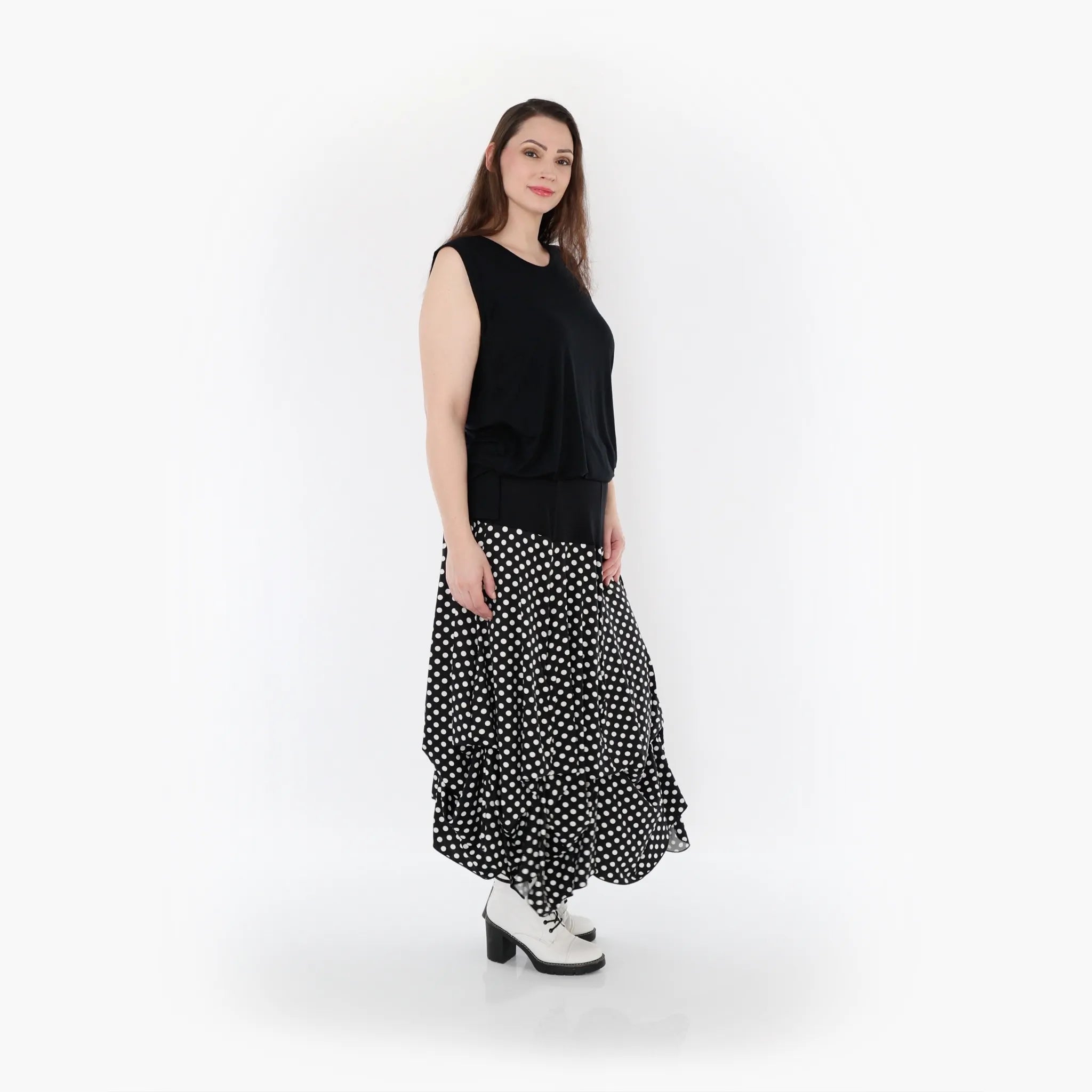  Ballonrock von AKH Fashion aus Materialmix, 1289.07559, Schwarz/Weiß, Schick, Modern