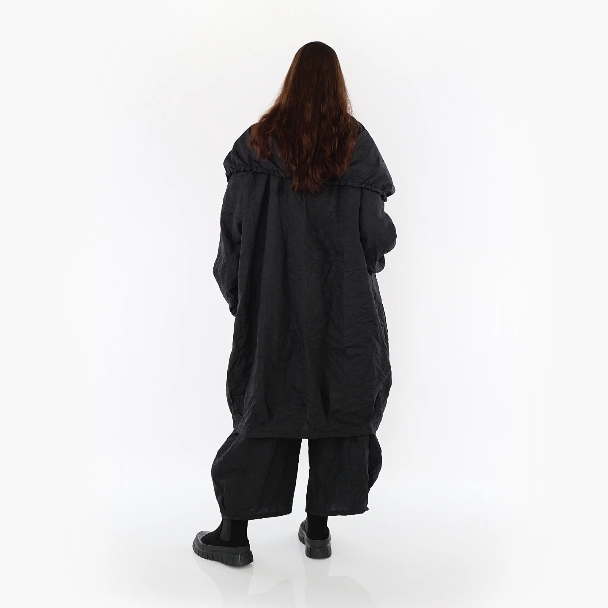  A-Form Mantel von AKH Fashion aus Materialmix, 1372.01417, Schwarz, Schick, Modern, Bequem