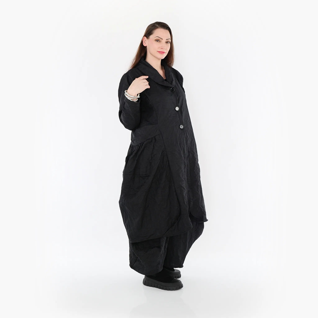  Ballonmantel von AKH Fashion aus Materialmix, 1372.06583, Schwarz, Schick, Modern, Bequem