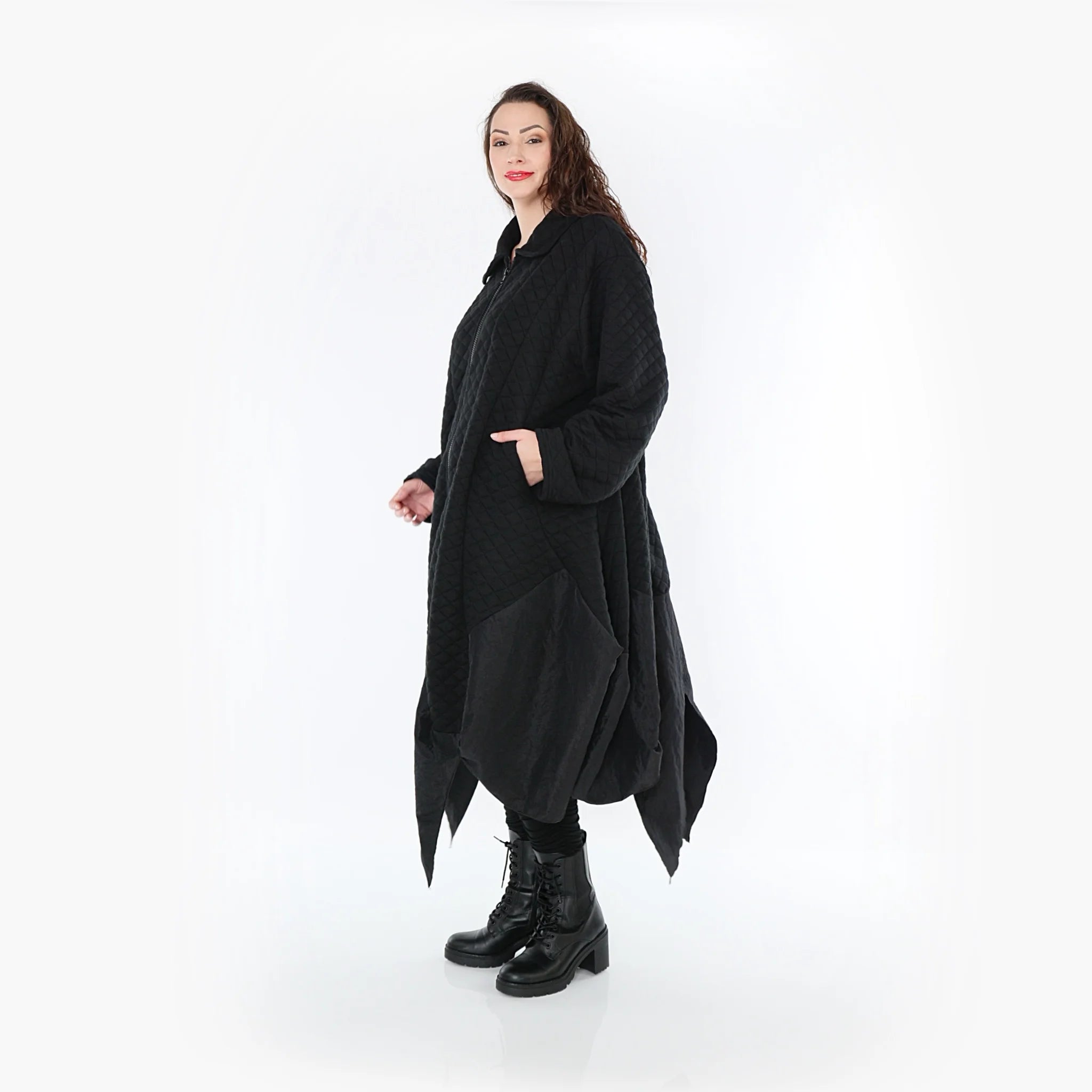 Ballonmantel von AKH Fashion aus Materialmix, ausgefallene, zeitlose Lagenlook Mode