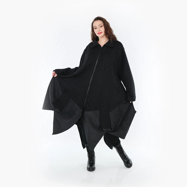 Ballonmantel von AKH Fashion aus Materialmix, ausgefallene, zeitlose Lagenlook Mode