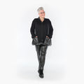 AKH Fashion Jacke in kastiger Form, aus Polyester, 1414.07017, Schwarz, Schick, Modern