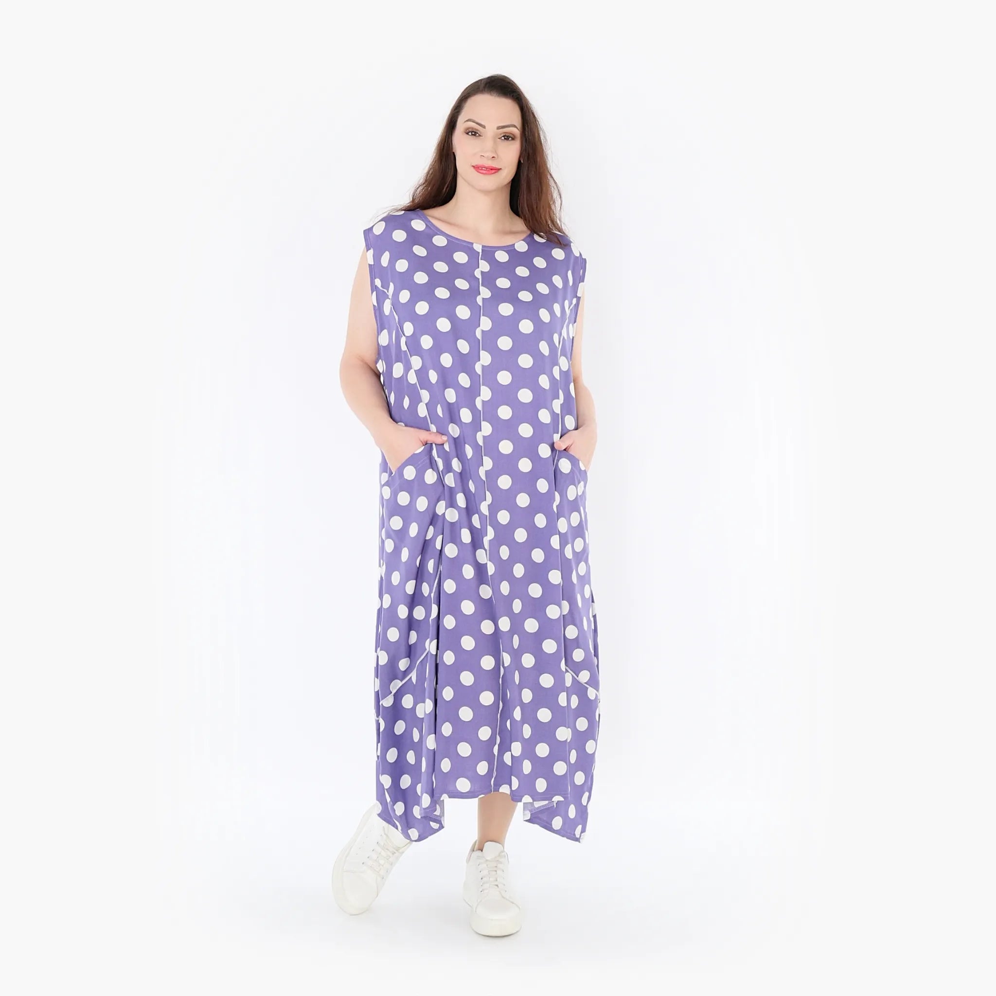  Ballonkleid von AKH Fashion aus Viskose, 1417.01920, Flieder/Weiß, Schick, Modern, Bequem