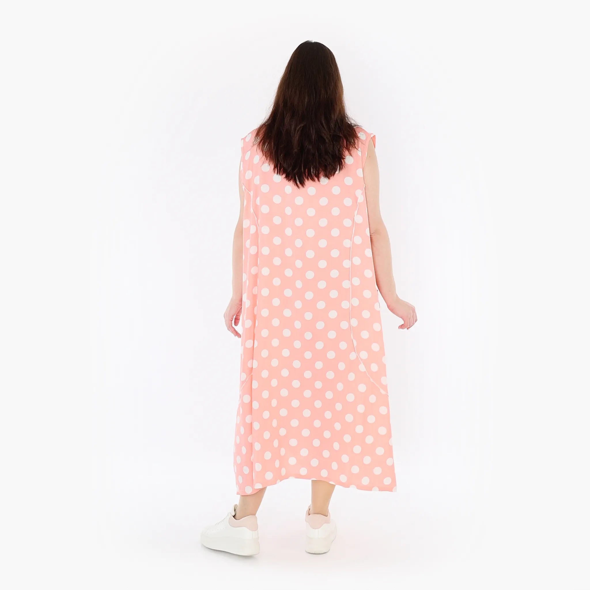  Ballonkleid von AKH Fashion aus Viskose, 1417.01920, Rosa/Weiß, Schick, Modern, Bequem