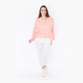  AKH Fashion Jacke in gerundeter Form, aus Viskose, 1417.06910, Rosa/Weiß, Schick, Modern