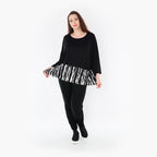 AKH Fashion Bigshirt in kastiger Form, aus Baumwolle, 1418.06888, Schwarz/Weiß, Schick