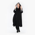  A-Form Mantel von AKH Fashion aus Viskose, 1418.06891, Schwarz/Weiß, Schick, Modern