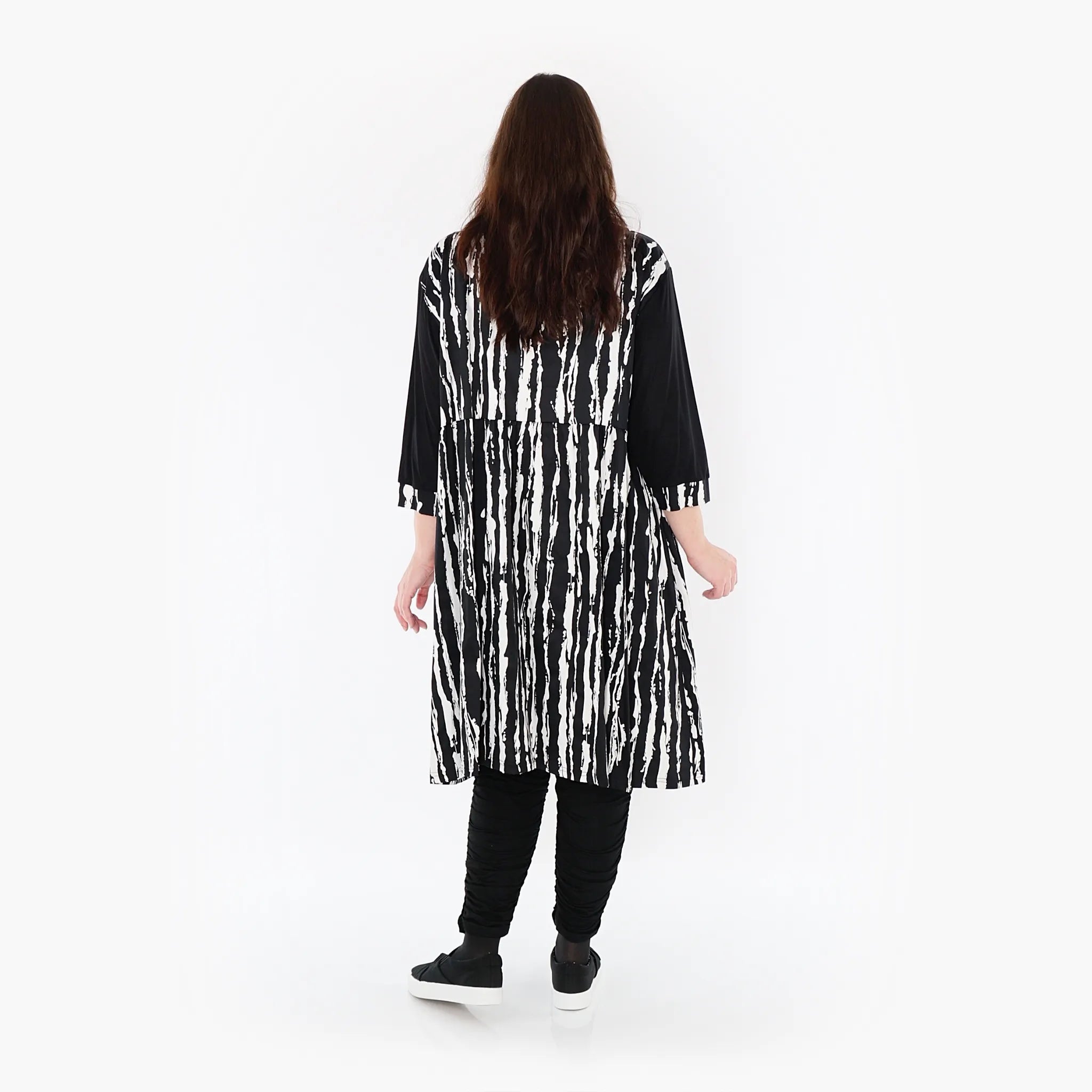  Ballon Bluse von AKH Fashion aus Viskose, 1418.06899, Schwarz/Weiß, Schick, Modern, Bequem