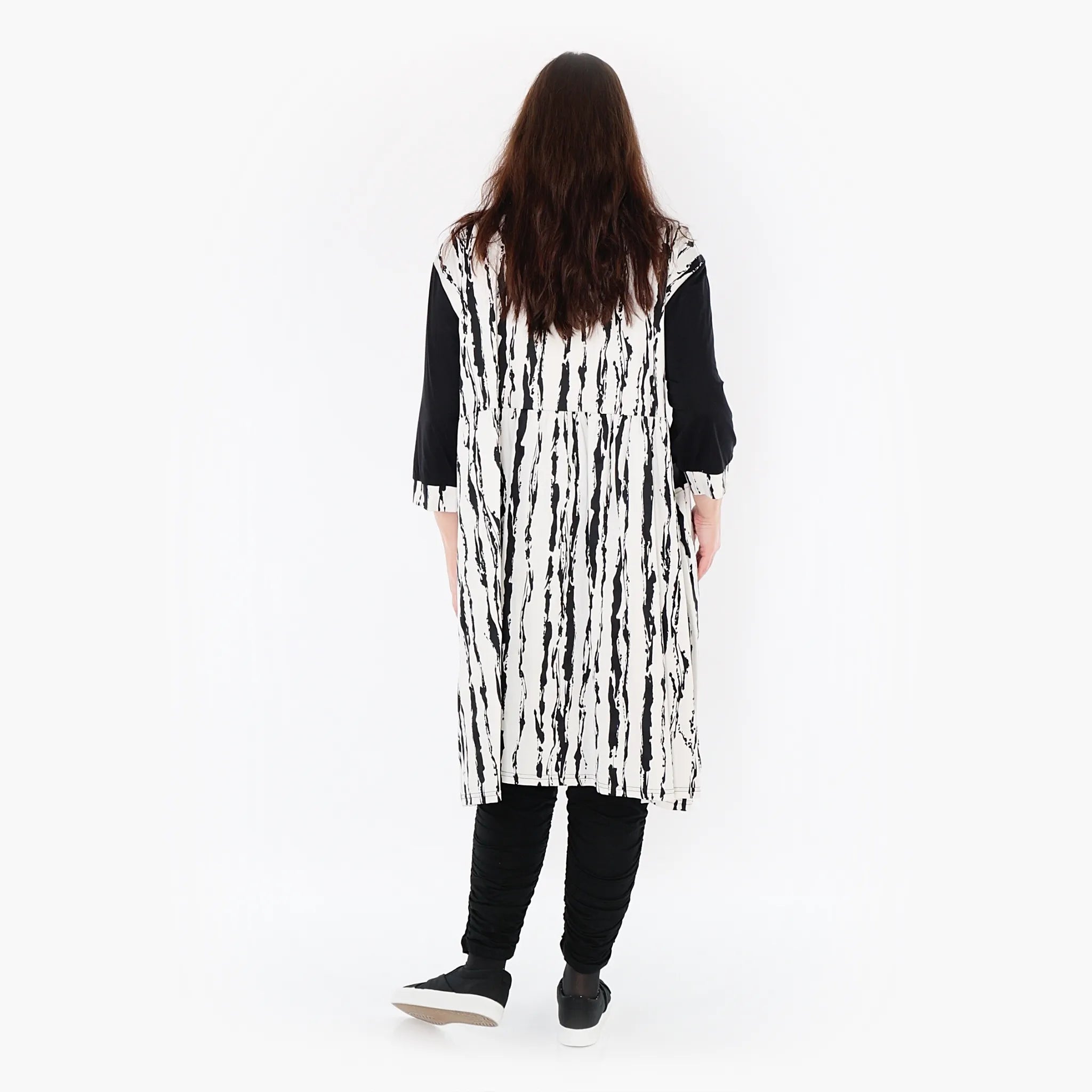  Ballon Bluse von AKH Fashion aus Viskose, 1418.06899, Weiß/Schwarz, Schick, Modern, Bequem