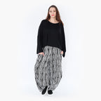  Ballonhose von AKH Fashion aus Viskose, 1408069, Schwarz/Weiß, Pinselstrich, Schick