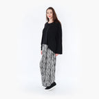  Ballonhose von AKH Fashion aus Viskose, 1408069, Schwarz/Weiß, Pinselstrich, Schick