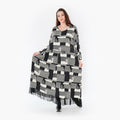  Ballonkleid von AKH Fashion aus Viskose, 1426.06984, Schwarz/Ecru, Grafik, Schick, Modern