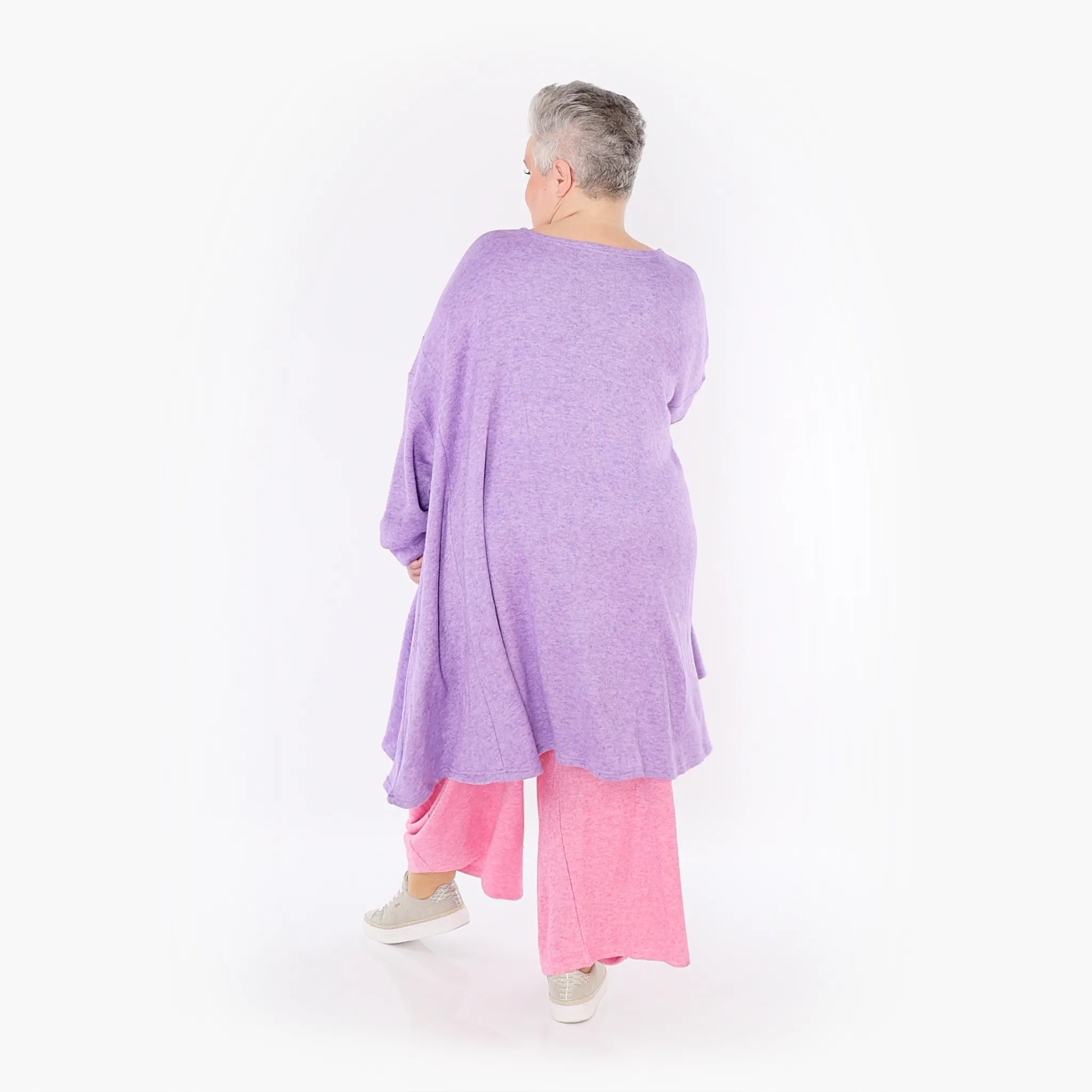  A-Form Bigshirt von AKH Fashion aus Viskose, 1429.07014, Flieder, Schick, Modern, Bequem