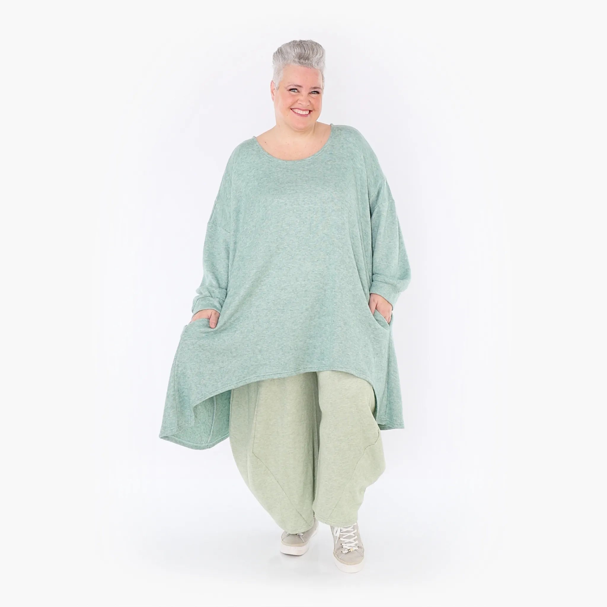  A-Form Bigshirt von AKH Fashion aus Viskose, 1429.07014, Mint, Schick, Modern, Bequem, Schick