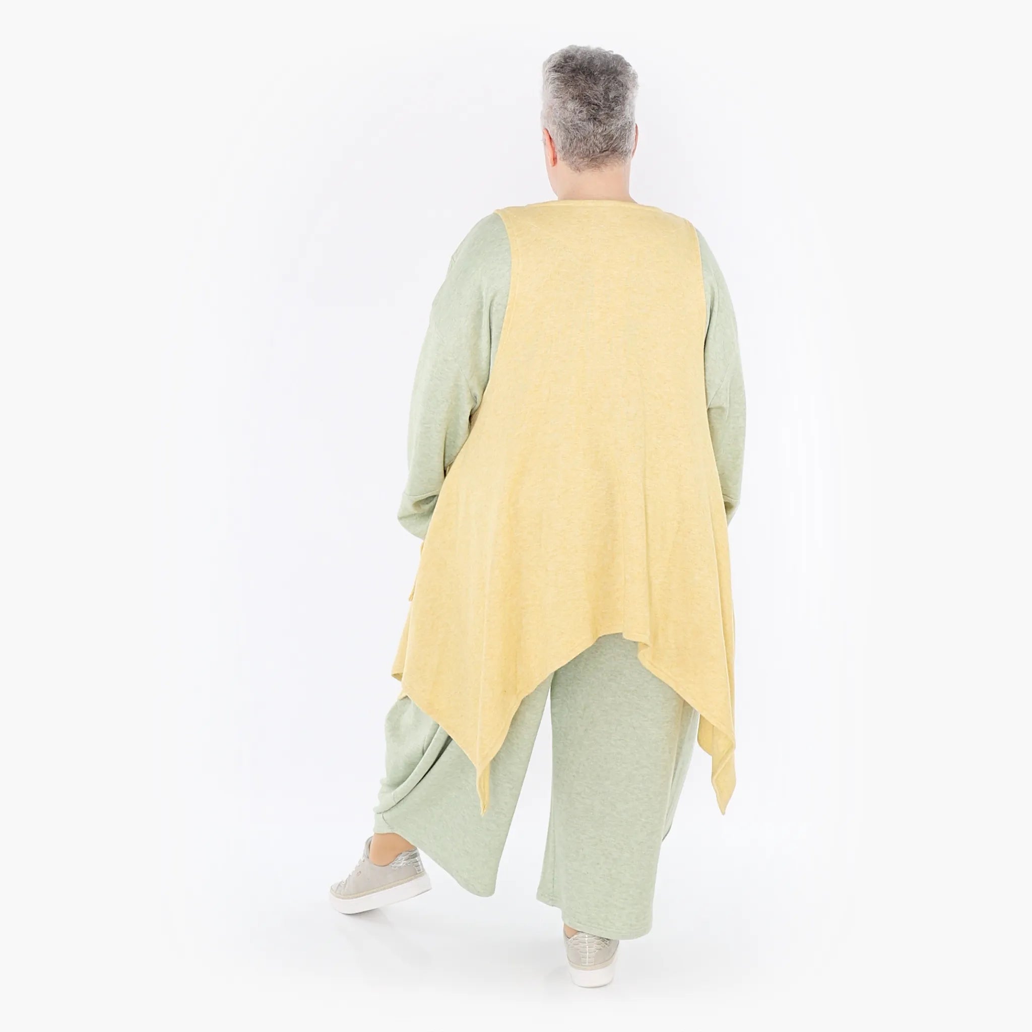  A-Form Weste von AKH Fashion aus Viskose, 1429.00110, LimeGelb, Schick, Modern, Bequem