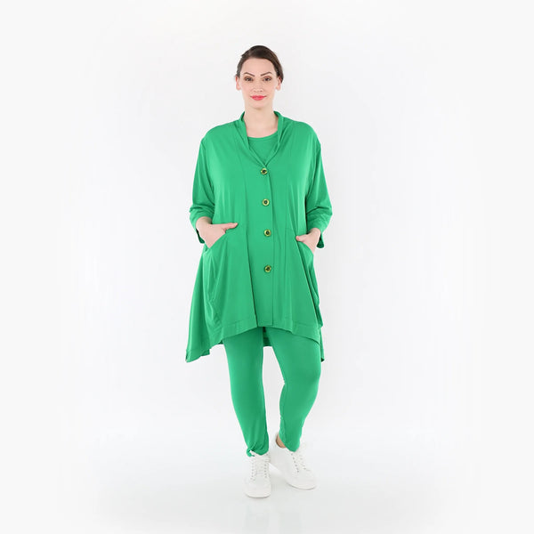  A-Form Jacke von AKH Fashion aus Materialmix, 1431.06970, Grün, Schick, Modern, Bequem