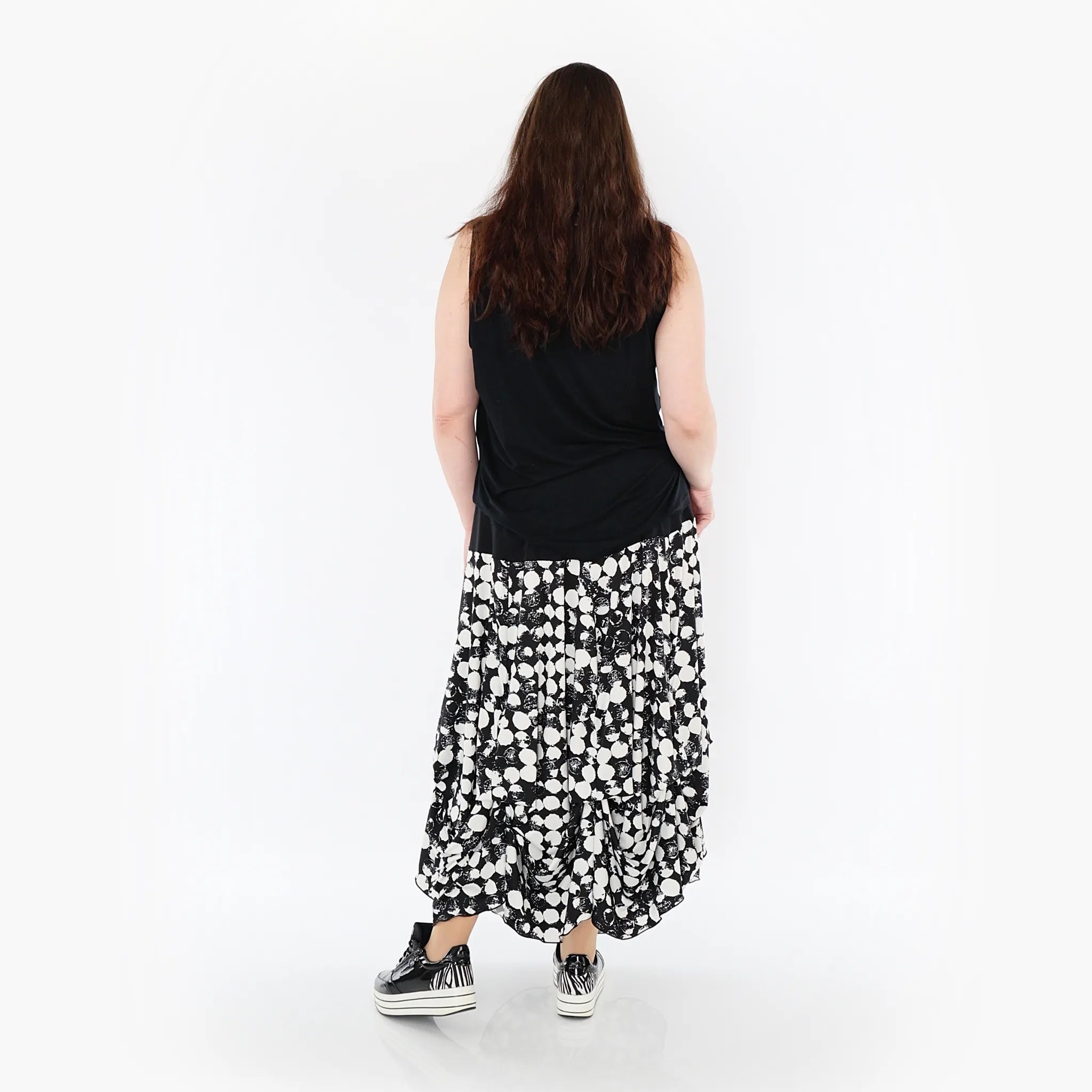  Ballonrock von AKH Fashion aus Materialmix, 1433.07559, Schwarz/Weiß, Schick, Modern