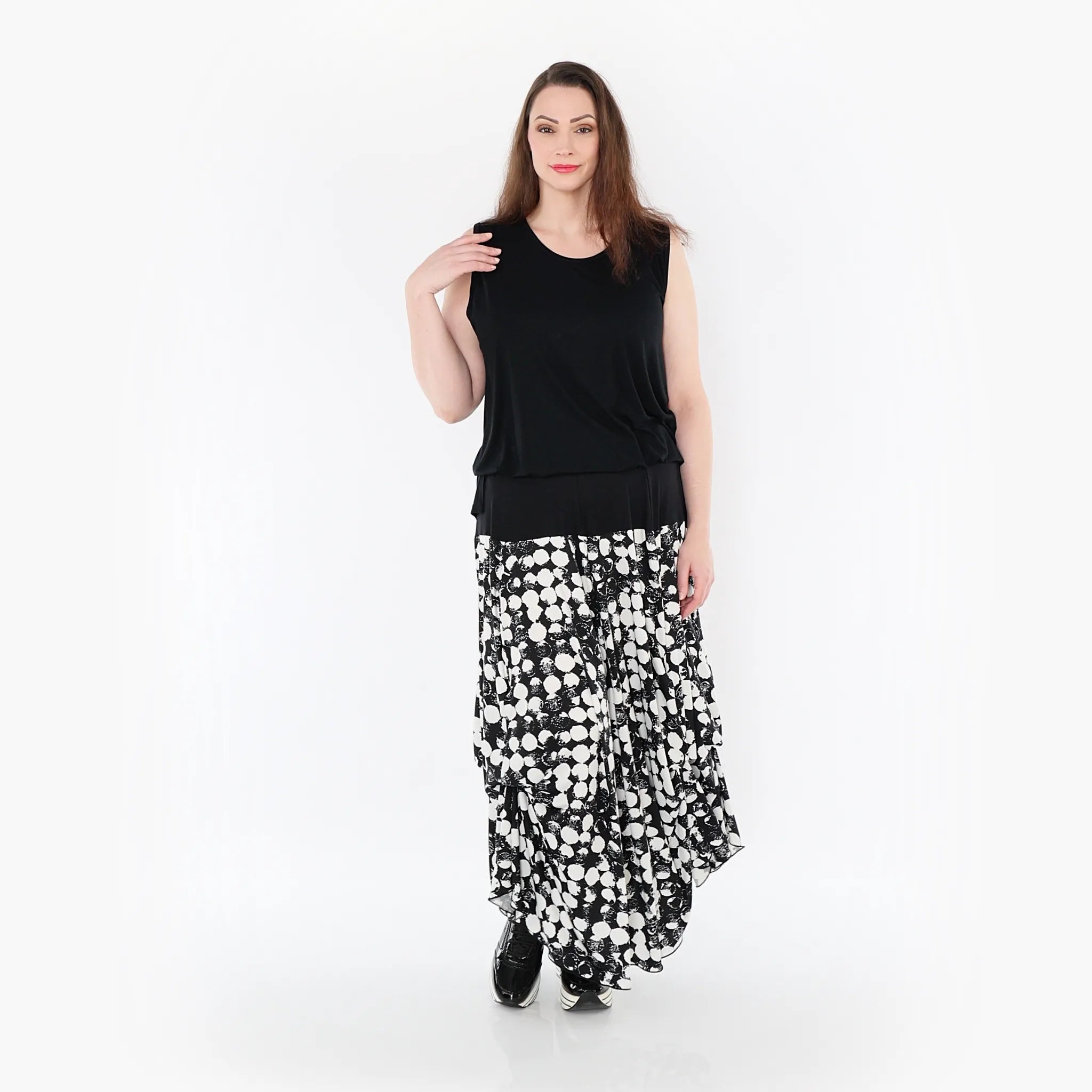  Ballonrock von AKH Fashion aus Materialmix, 1433.07559, Schwarz/Weiß, Schick, Modern