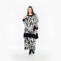  A-Form Bigshirt von AKH Fashion aus Viskose, 1439.07021, Weiß/Schwarz, Schick, Modern, Bequem