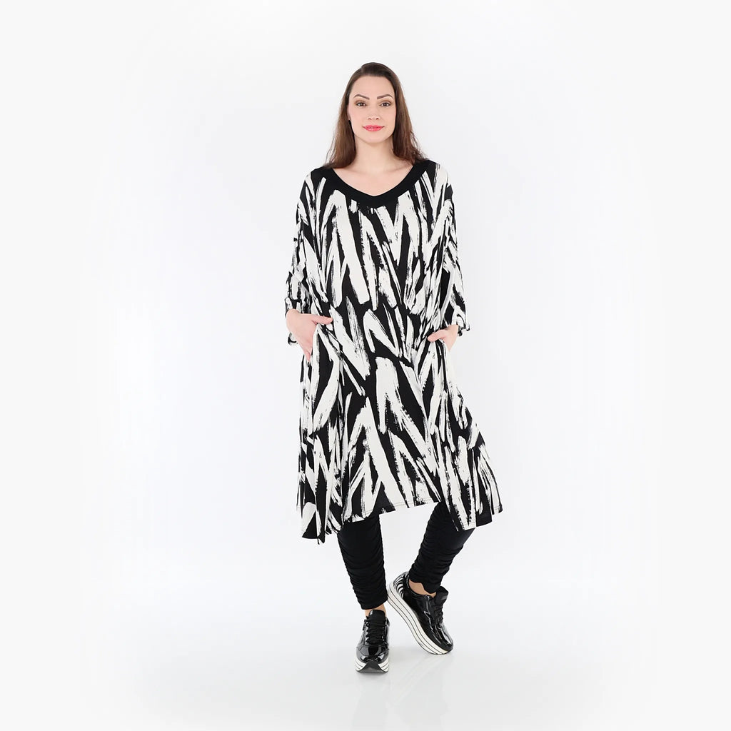 A-Form Kleid von AKH Fashion aus Viskose, ausgefallene, zeitlose Lagenlook Mode