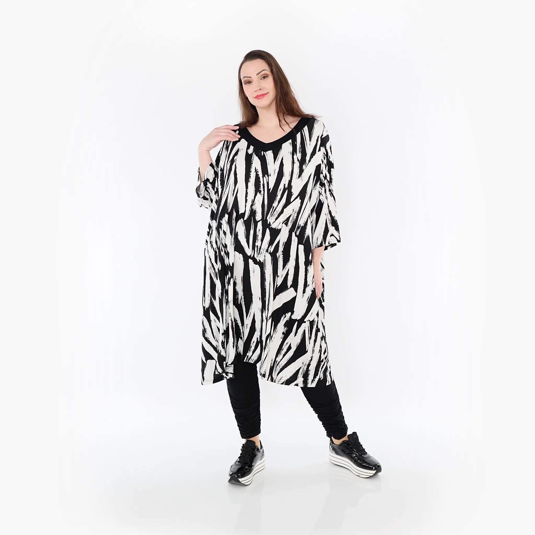 A-Form Kleid von AKH Fashion aus Viskose, ausgefallene, zeitlose Lagenlook Mode