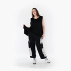  Ballonhose von AKH Fashion aus Baumwolle, 1441.06556, Schwarz/Weiß, Schick, Modern, Bequem