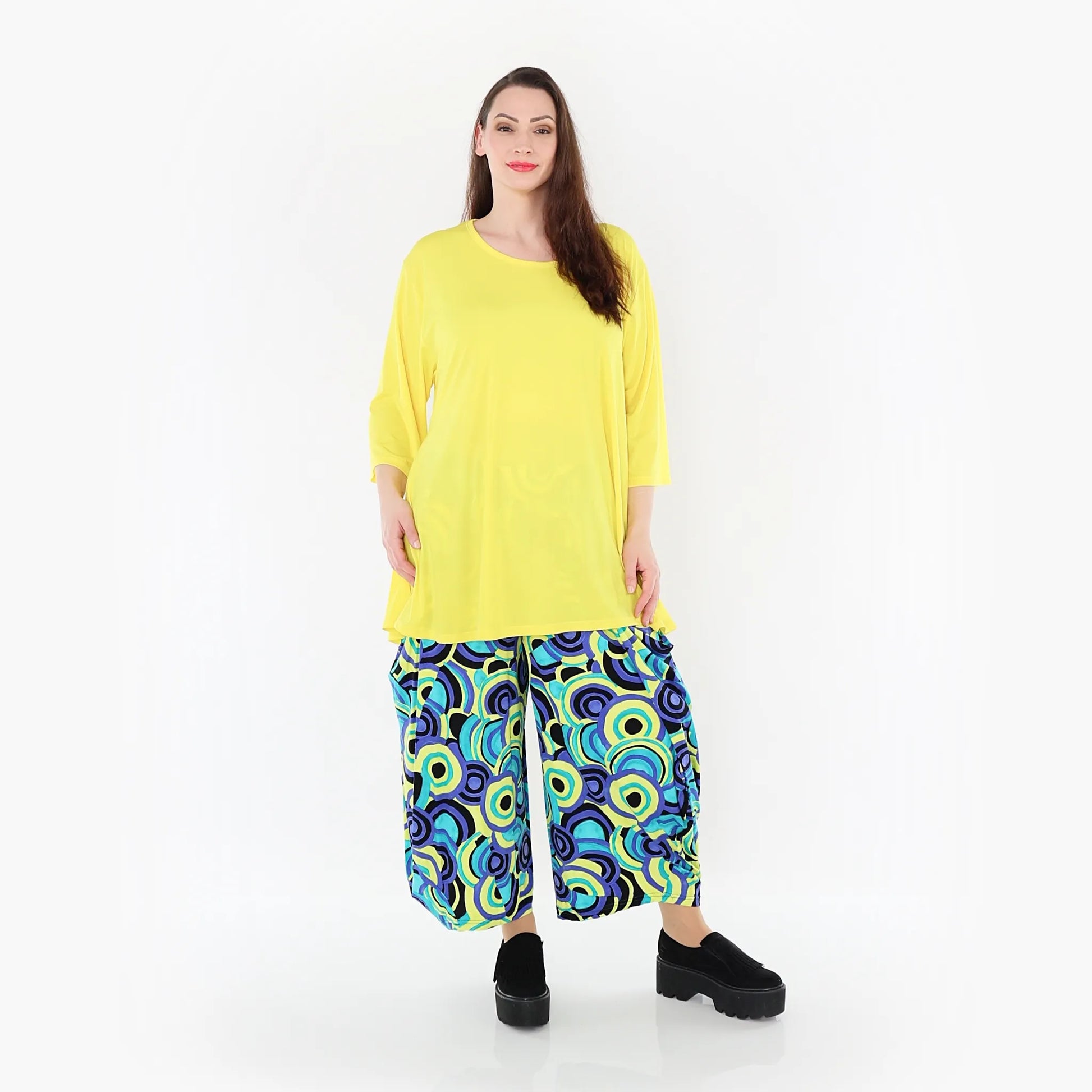  Ballonhose von AKH Fashion aus Viskose, 1443.08069, Lime/Multicolor, Schick, Modern